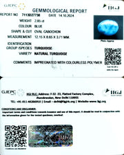 2.85/CT Natural Turquoise With Govt. Lab Certificate-1221